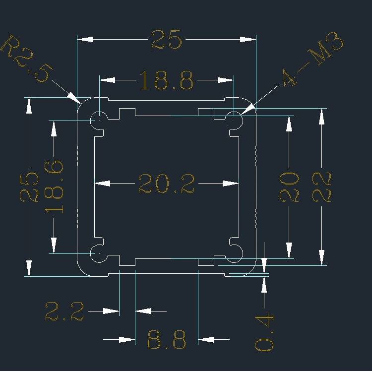 Extruded Aluminum PCB Housing Electronic Sensor Box